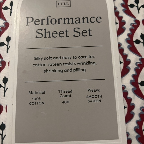 Threshold Performance Full Cotton Sheet Set New - Picture 2 of 4